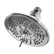 Mainstays 6-Setting Large Chrome Shower Head, 5.8" Face with Rub-Clean Nozzles