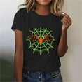 thumbnail image 4 of Halloween T-Shirt for Women Funny Graphic Tee Spooky Fall Tops Short Sleeve Holiday Party Shirt, 4 of 4