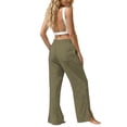 thumbnail image 6 of Zedker Sports Wide Leg Pants for Womens Swim Beach Pants for Women Quick Dry Lightweight Sun Protection Travel Pants with Pockets Beige L, 6 of 10
