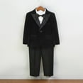 thumbnail image 6 of Boys Suits Slim Fit 4 Piece Formal Dresswear Suit for Kids Tuxedo Wedding Set Toddler Boy Dress with Vest Shirt Pants and Tie Black 11-12 Years, 6 of 7