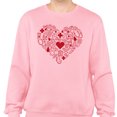 thumbnail image 2 of Nurse Icons Heart Sweatshirt Unisex Large Pink, 2 of 5