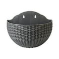 thumbnail image 2 of Faithtur Flower Basket, Solid Color Wall-Mounted Half Round Flowerpot Vase, 2 of 9