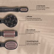 Beachwaver Blow Drying Hair Brush with Attachments, Midnight Rose, 4 pc