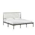 thumbnail image 2 of Weston Home Belisse Metal Platform King Bed with Curved Metal Headboard, Antiuqe Dark Bronze, 2 of 9