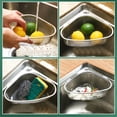 thumbnail image 3 of LLQkigsxse Strainer Filter Bag Kitchen Water Channel Drain Set Stainless Steel Triangle Filter Set Multimedia Functional Corner Trough Filter Set Kitchen Waste Filter Set, 3 of 5