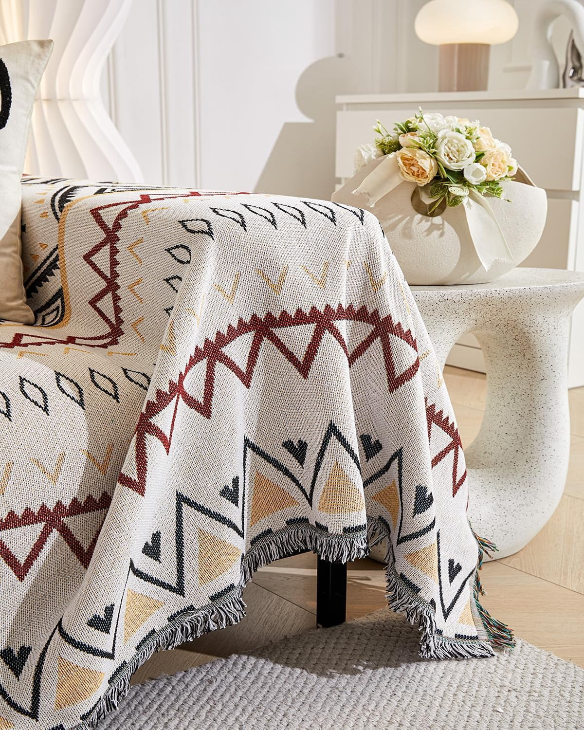Couch Cover Sheet Blanket, Oversized Reversible Covers for 3-4 Cushion High Backed Backrest Sofa, Extra Large Furniture Decoration Covers Sofa Slipcovers, L Shape U-Shaped Sectional Protector