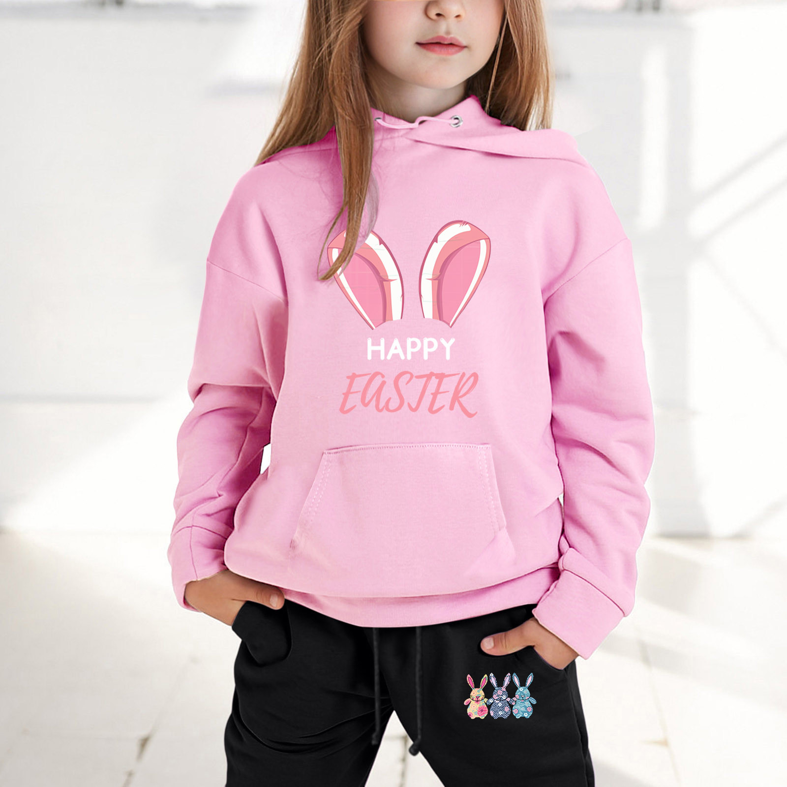 Campus hooded pullover and legging pink sales