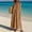 Brown, variant on Asgosdo Dresses for Women Halter V Neck Sleeveless Pleated Solid Color Loose Fit Casual Beach Vacation Maxi Dress