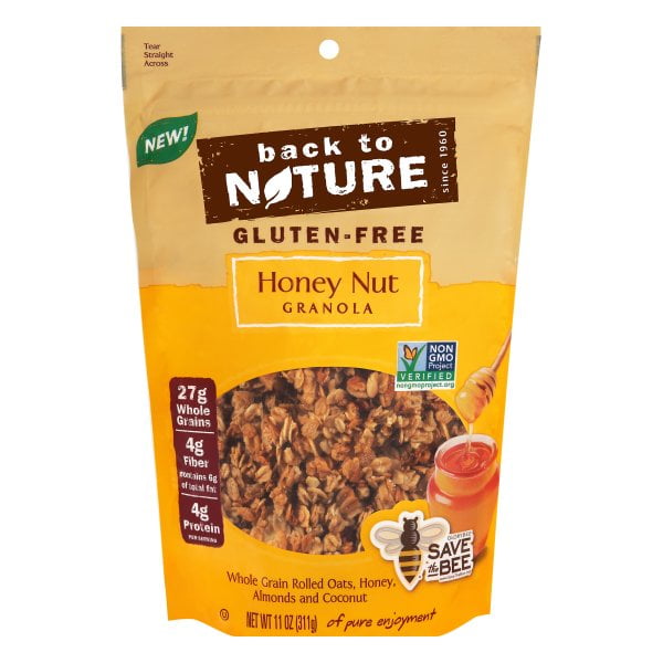 Back To Nature Gluten Free Honey Nut Granola 11 Oz Bag Walmart Com Walmart Com