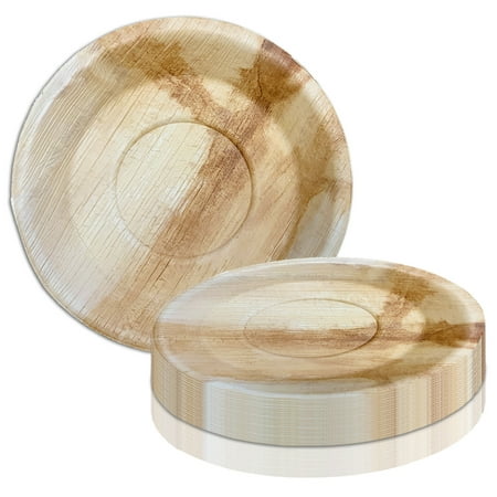 

Smarty 9 Round Palm Leaf Eco Friendly Disposable Buffet Plates 100ct