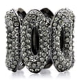 thumbnail image 3 of Ruthenium Brass Ring with Top Grade Crystal in Black Diamond for Women Style 1W033, 3 of 5