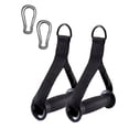 thumbnail image 3 of Manijas de ejercicio, accesorios de agarre para gimnasio, entrenamiento de fuerza, agarres de banda de resistencia de alta resistencia con mosquetón negro, 3 of 8