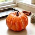 thumbnail image 6 of Large Pumpkin Decoration Artificial Vegetable Model for Autumn Fall Harvest Halloween Thanksgiving, Large Pumpkin for Indoor Outdoor Porch Display,6.7x5.5 Inch, 6 of 8