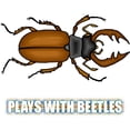 thumbnail image 2 of CafePress - Plays With Beetles 1 - Cute Infant Baby Football Bodysuit, 2 of 3
