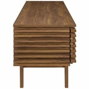 Modway Render Mid-Century Modern 71 Wood TV Stand in Walnut