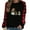 Black, variant on Odeerbi Christmas Tops For Women 2025 Long Sleeve Blouses Plaid Print Splicing Round Neck Pullover T-Shirt Black