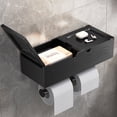 thumbnail image 1 of Caja de pañuelos Caja de papel higiénico Caja de almacenamiento de papel de baño Soporte de papel higiénico Estante montado en la pared, 1 of 5