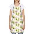 thumbnail image 2 of Naloa 1Pack Adjustable Bib Apron Waterdrop Resistant Cooking Kitchen Aprons for Women Men Chef, Avocado Work Out Print, 2 of 8
