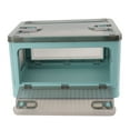 thumbnail image 4 of Foldable Plastic Storage Box Stackable Bin With Lid, 5 Sided Door Opening Design, Translucent Opening For Closet Organizers, Living Rooms, Bedrooms, Kitchens, And More, 4 of 8