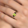 thumbnail image 4 of Gem Stone King 1.54 Ct Oval Yellow Lemon Quartz Black Onyx 18K Yellow Gold Plated Silver Ring, 4 of 6