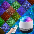 thumbnail image 1 of Lámpara de proyección de cielo estrellado con ondas, luz nocturna con Bluetooth, música, ondas de agua, lámpara de proyección de atmósfera RGB creativa, 1 of 3