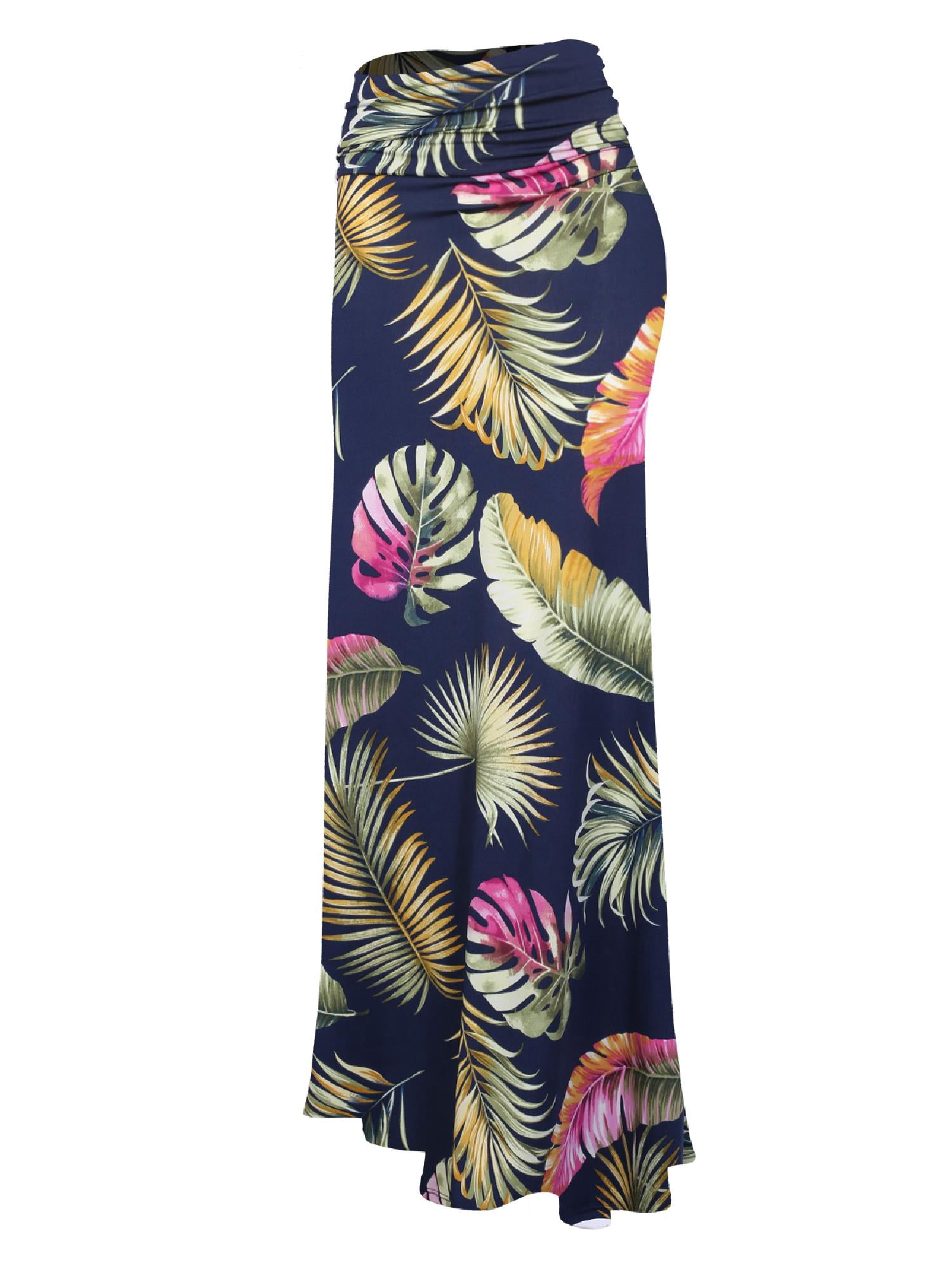 Maxi Skirts LVS Navy Print 3XL 