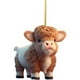 thumbnail image 1 of Cute Cow Car Pendant Home Tree Decoration Christmas Tree Ornament Home Decor 2PC, 1 of 1