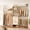 White Oak, variant on Homieasy 20'' - 96'' W Closet System with Wooden Drawers and Hanging Rods(Cut to Fit), White