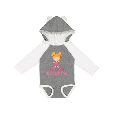

Inktastic Future Lacrosse Star Girl Gift Baby Girl Long Sleeve Bodysuit
