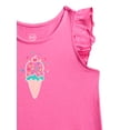 thumbnail image 4 of Wonder Nation Toddler Girls' Tank Top with Flutter Sleeves, 3-Pack, Sizes 18M–5T, 4 of 4