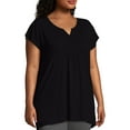 thumbnail image 3 of Just My Size Women's Plus Size Slub Crochet Bib Tunic, 3 of 6