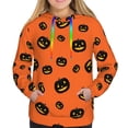 thumbnail image 4 of Hoodies for Women - halloween pumpkins cute Patterns Comfrt Colour Drawstring Women'S Fashion Hoodies & Sweatshirts, Fall Outfits Clothes for Women 2024 Pullover with Kangaroo Pocket, 4 of 7