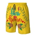 thumbnail image 2 of Yiaed Bless This Home Print Men's Swim Trunks with Lining Quick Dry Sports Shorts Beach Shorts Boardshorts-Large, 2 of 5
