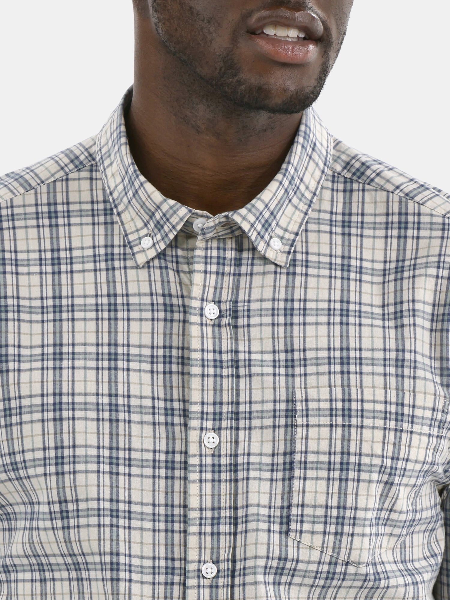 George Men's & Big Men's Classic Fit Poplin Shirt with Long Sleeves, Sizes S-3XL