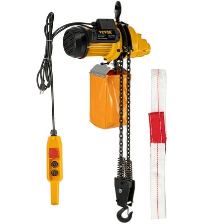 

VEVOR Lift Electric Hoist 2200 lbs Electric Winch w/ 10ft Wired Remote Control 110V Overhead Crane Garage Ceiling Pulley Winch of 10ft Lift Height Used In Factories Warehouses Construction