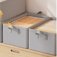 thumbnail image 4 of Collapsible Storage Bins Bag with Lids,Large Capacity Folding Clothes Organizers With Handle,Home Storage for Grocery Sweater Blanket Cloth, 4 of 7