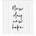 thumbnail image 3 of Ambesonne Hope Shower Curtain, New Year Positive Typography, 69"Wx75"L, Black and White, 3 of 3