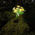 thumbnail image 3 of Cateissary Luces de flores con energía solar Patio Jardín Luz de piso al aire libre Luz solar de hierba rosa al aire libre Iluminación y accesorios azul, 3 of 6