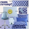 thumbnail image 6 of Urban Shop 60" x 60" Retro Blue Smiley Wall Tapestry, 6 of 8
