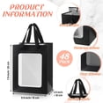thumbnail image 2 of Bolsa de regalo Harloon Kraft Paper con ventana, 20 x 15 x 10 cm, 48 unidades, color negro, 2 of 7
