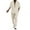 Beige, variant on JIKNTTR Men 2 Piece Linen Outfit Men's Linen Shirt Sets Outfits Shirts Long Sleeve Loose Yoga Pants Beach Clothing Leisure Versatile Outfit
