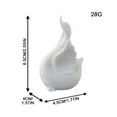 thumbnail image 2 of Esaierr Ceramic Small Ornaments, Ceramic White Porcelain Desktop Decoration Home Furnishings--Swan, 2 of 6