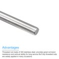 thumbnail image 4 of Unique Bargains Fully Threaded Rod M12 x 80mm 1.75mm Thread Pitch 304 Stainless Steel Right Hand Threaded Rods Bar Studs 5 Pack, 4 of 4