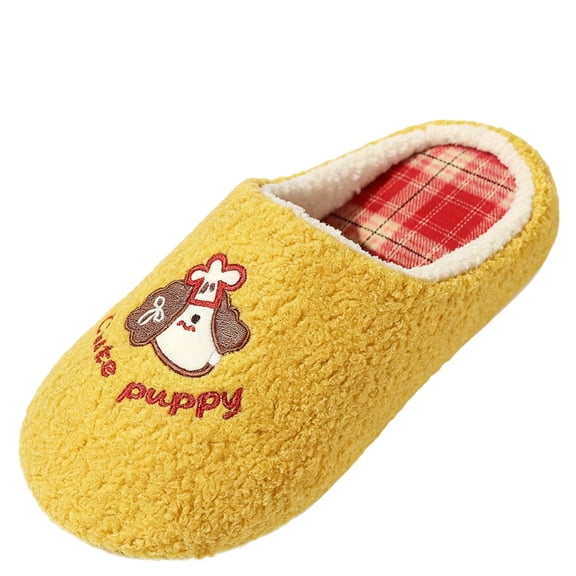 SBYOJLPB Women's Slipper with Cute Decoration Indoor Winter Trendy Warm Comfortable Round Toe Closed-Toe Slippers