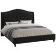 thumbnail image 1 of Best Master Furniture Myrick Tufted Velvet Platform Queen Bed in Black, 1 of 1