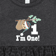 thumbnail image 4 of Inktastic First Birthday Sloth 1 Year Old Girls Baby Dress, 4 of 5