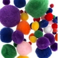 thumbnail image 2 of John Bead Mixed Assorted Colors Pom Poms for Crafts DIY Art Creative, 100pcs, 2 of 4