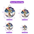 thumbnail image 5 of Happy New Year with Yorkshire Terrier Fireworks Holiday Xmas Winter 2025 Round Wood Sign Yorkie Dog Lover Gifts Hanging Wall Home Decor - 00025, 5 of 5