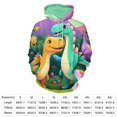 thumbnail image 2 of Cute Dino Friends Adventure Men's Women Vintage 3D Hooded Sweatshirt - All-Season Loose Fit Streetwear, 2 of 6