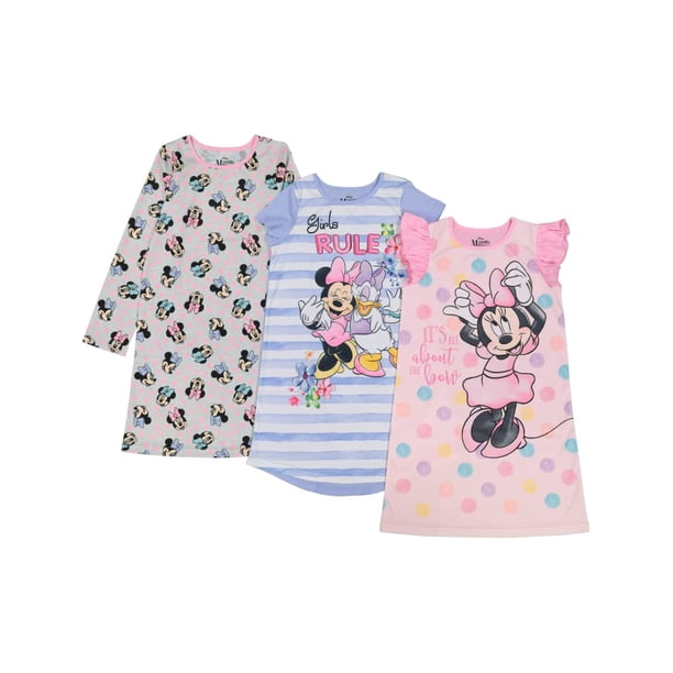 Paquete de 3 camisones Disney Minnie Mouse para niñas de 2 años